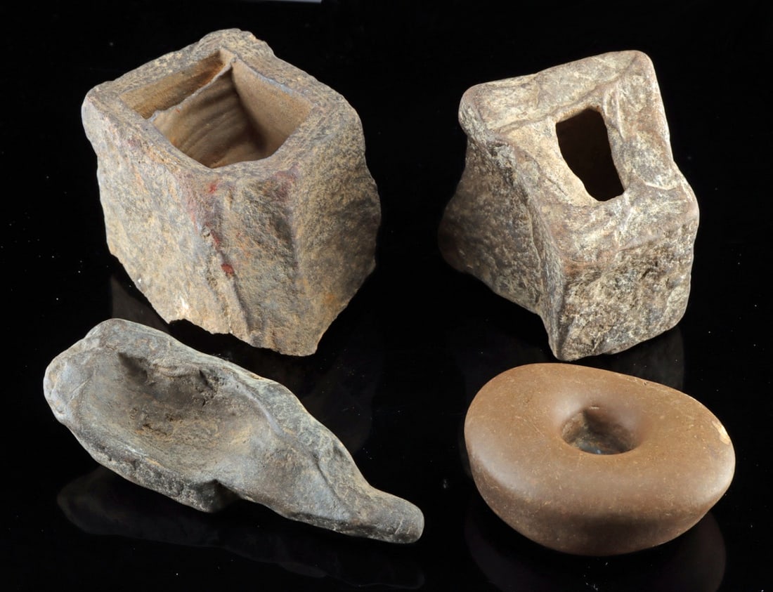 Mississippian Stone Implements - Drilling Capstone, Discoidal & Mano (1 of 3)