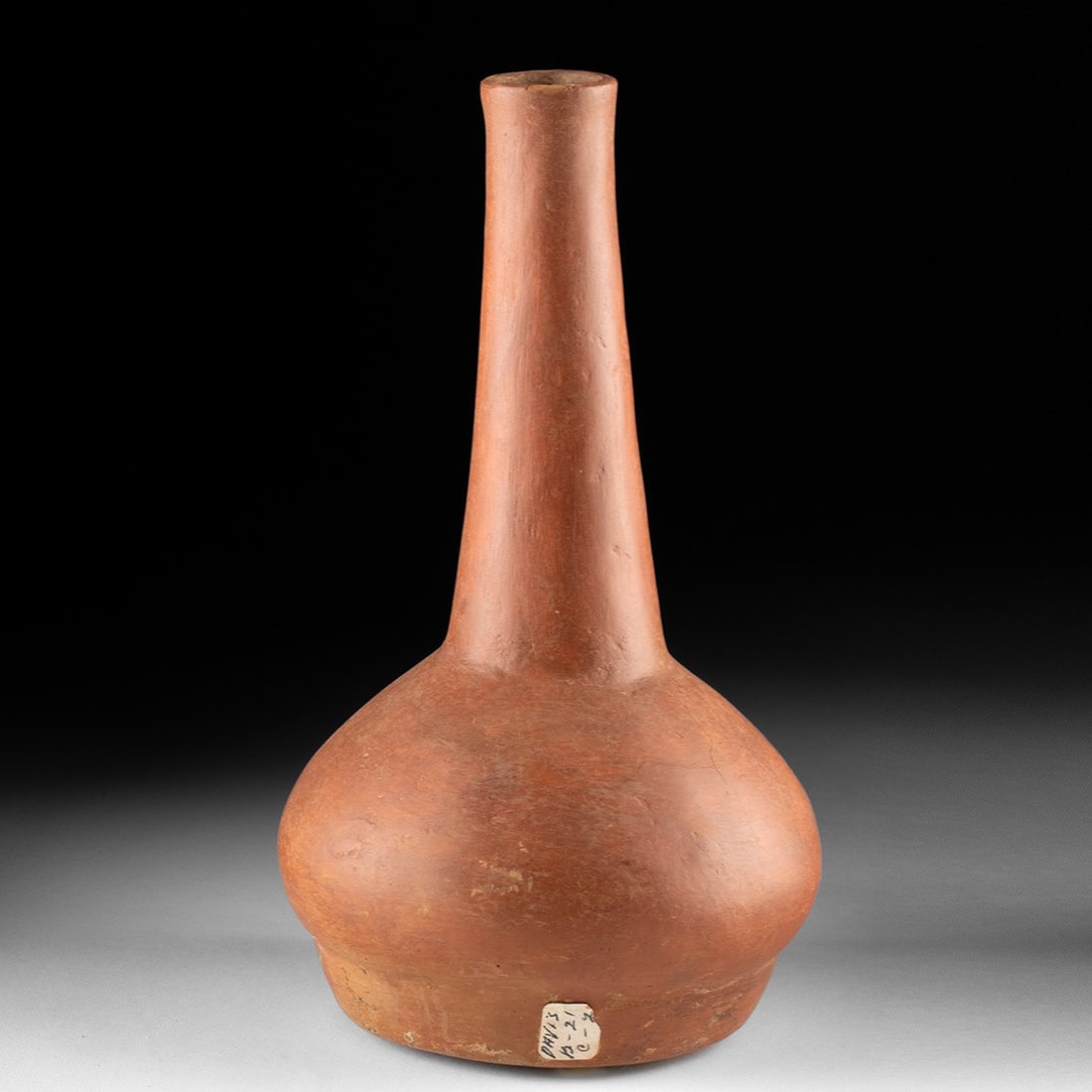 Native American Caddo Redware Pottery Bottle - 2
