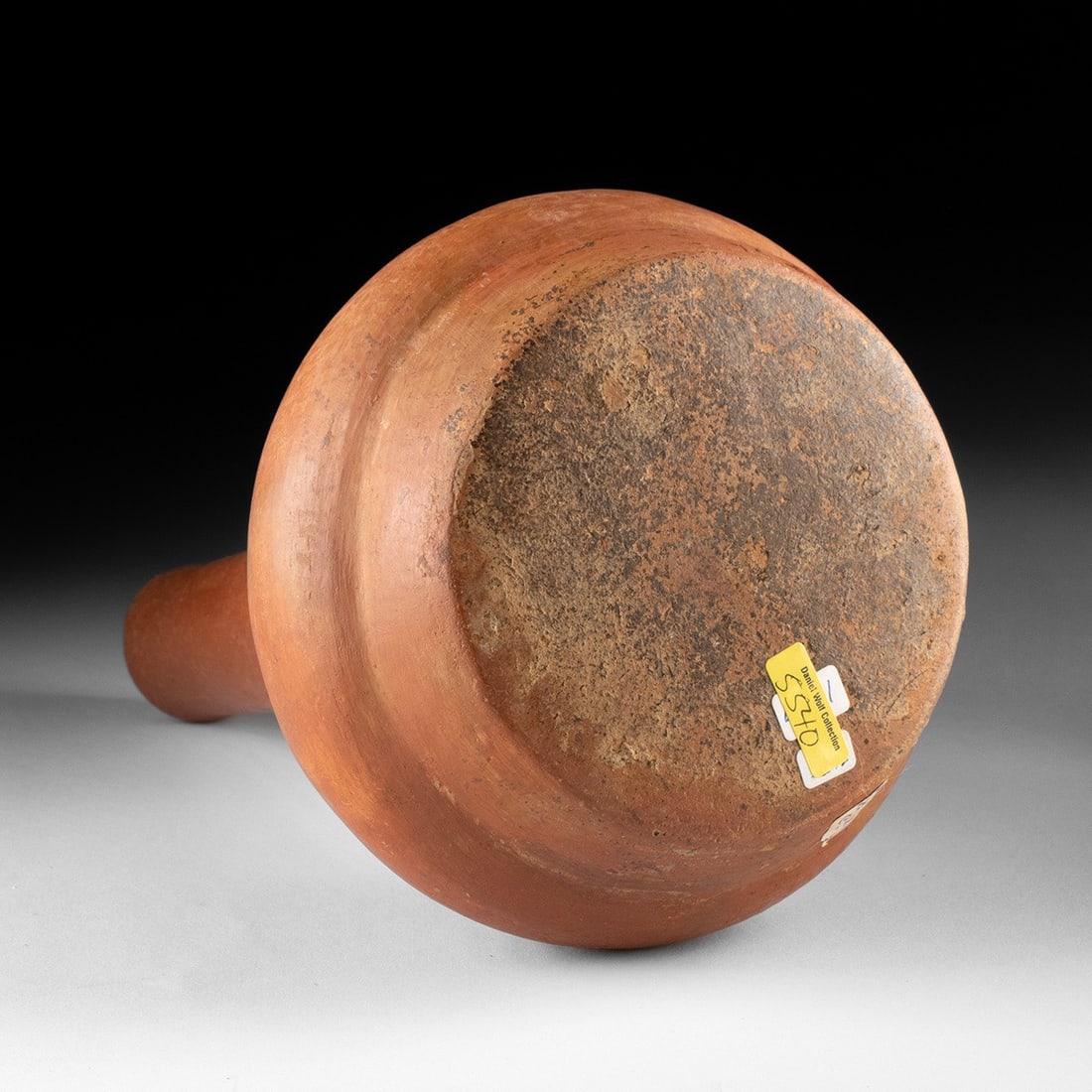 Native American Caddo Redware Pottery Bottle - 4