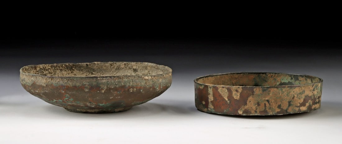 Roman Hammered Copper & Bronze Bowl Pair | Imperial Period (1 of 3)