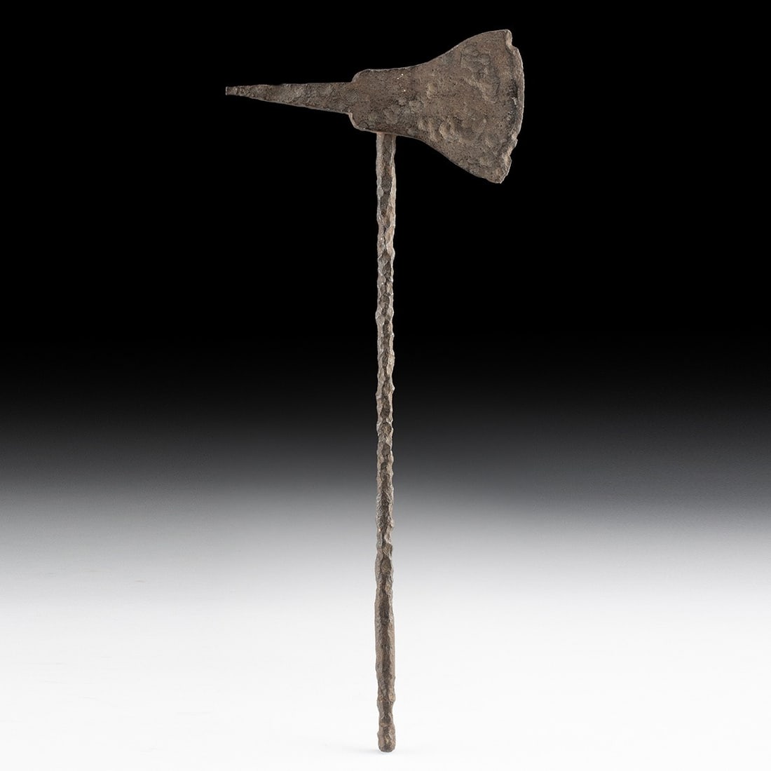 16th C. Central European Forged Iron Ceremonial Parade Axe with Integral Tang (1 of 3)