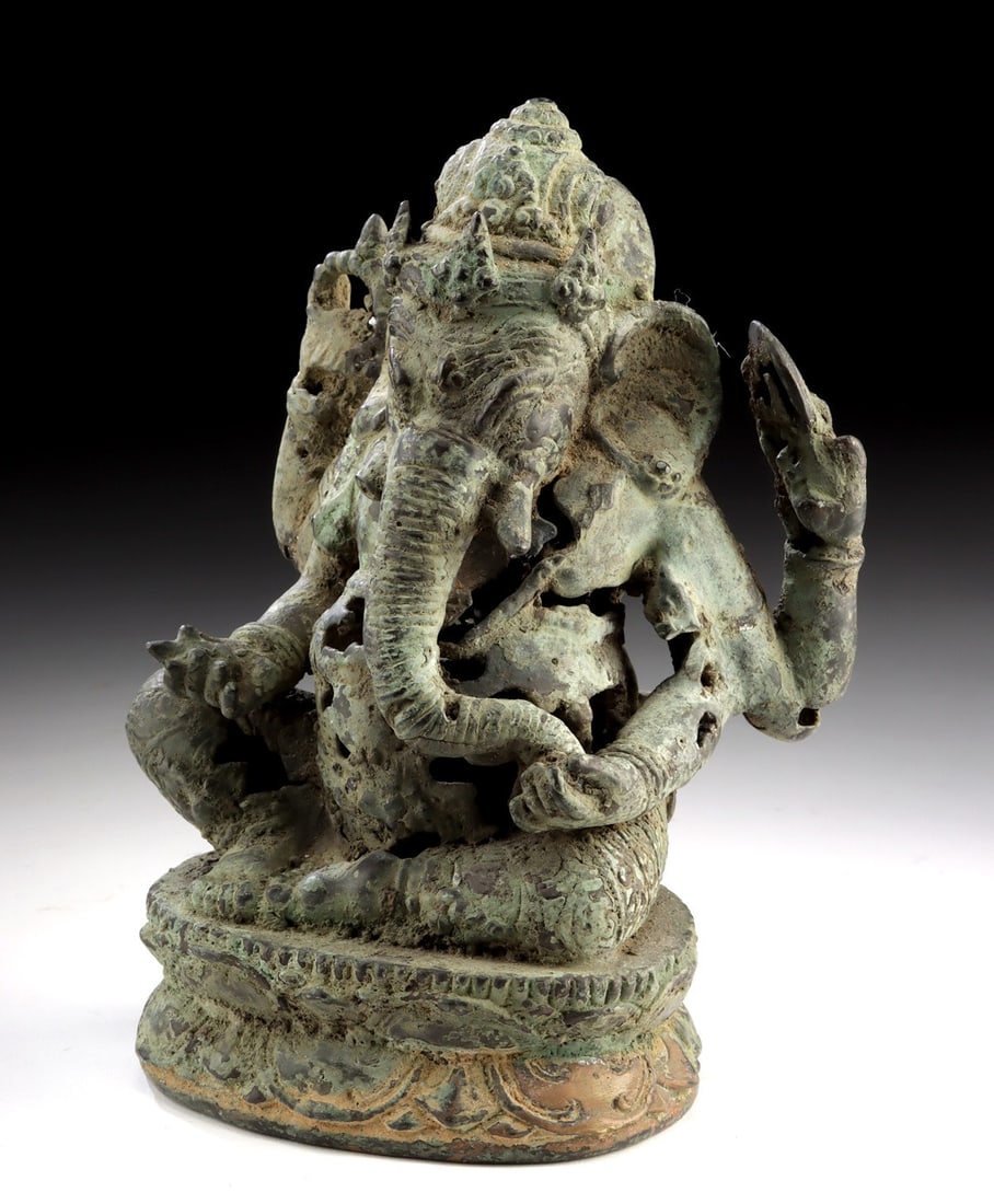 Indonesian Hindu God Ganesha Brass Sculpture (1 of 3)