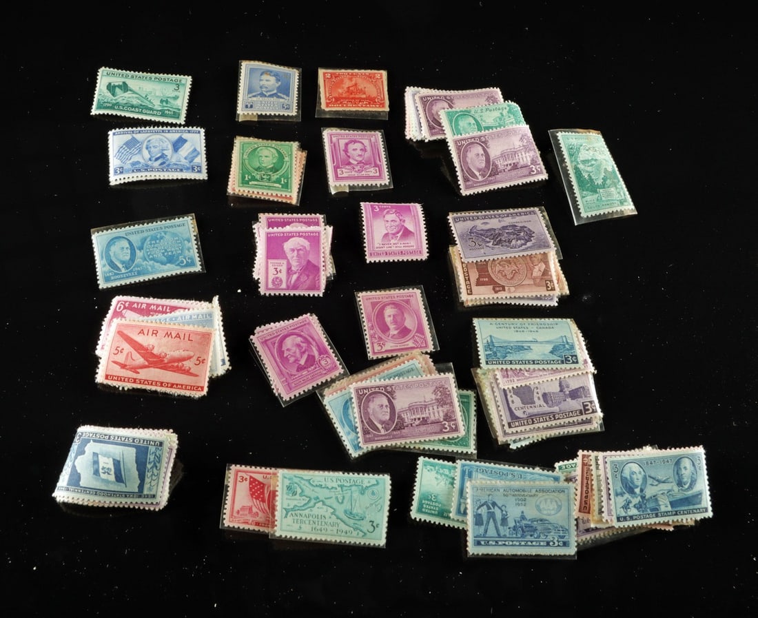 Mid-20th C. US Postage Stamps - Mint Commemorative Lot (1 of 1)