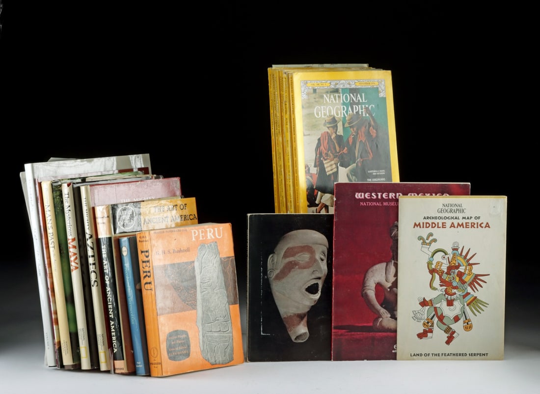 Vintage Reference Books & Nat. Geo. Magazines - Pre-Columbian & Ancient American Art (1 of 2)