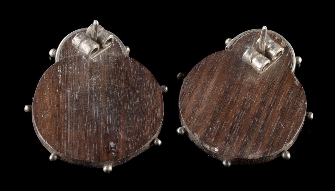 Silver & Ebony Earrings, attr. Spratling Workshop - 2