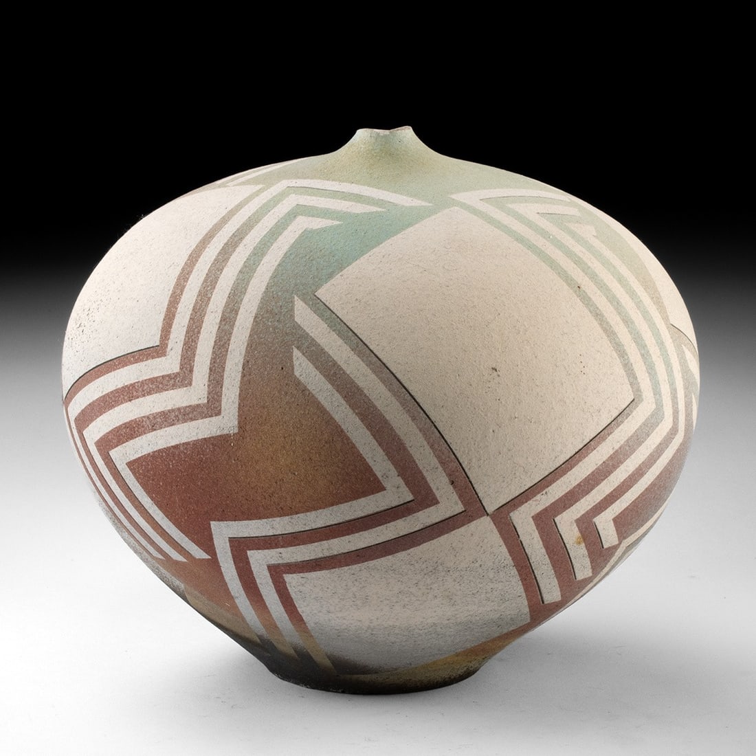 Nick Bernard Studio Pottery Vase - Geometric Southwestern Design (1 of 4)