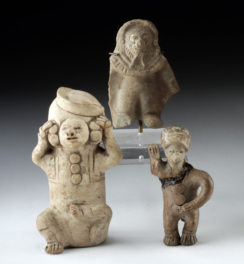 Three Proto-Maya & Ecuadorian Pottery Figures (1 of 3)