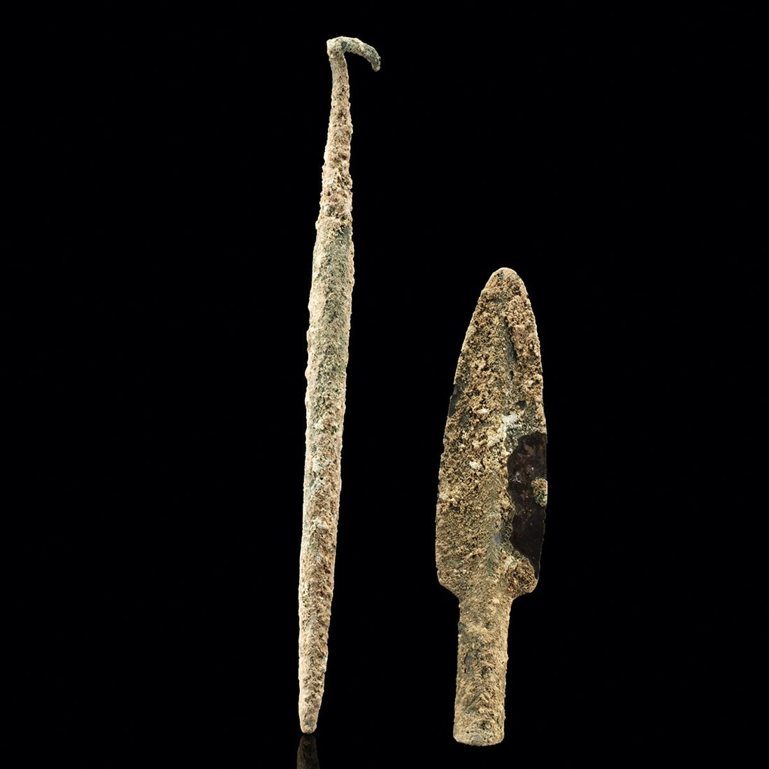 Ancient Near Eastern Bronze Spearhead and Javelin Point (1 of 3)