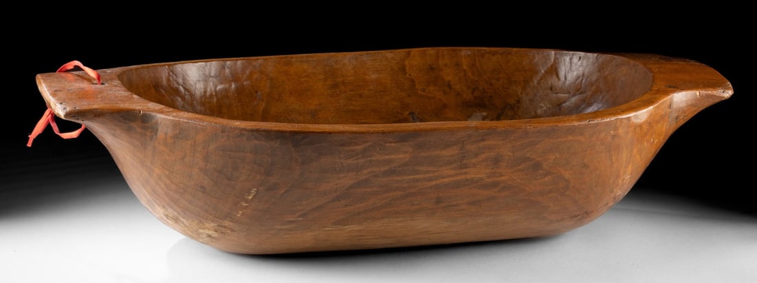 19th C. American Wooden Dough Bowl (1 of 3)