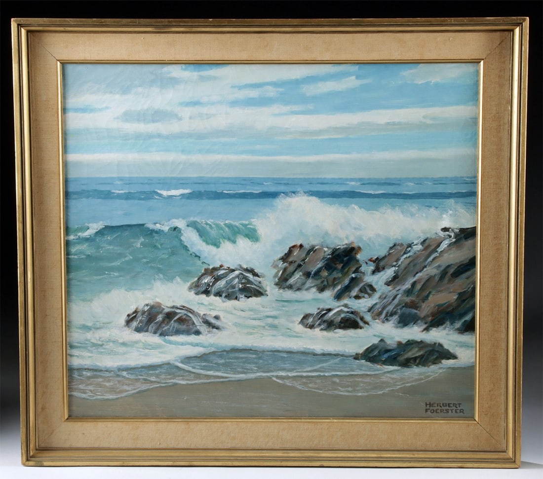 H. Foerster Painting - "Maine Coast by Portland Light" (1 of 3)