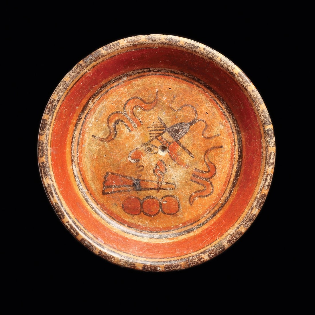 Maya Polychrome Tripod Plate with Profile Head and Kill Hole (1 of 4)