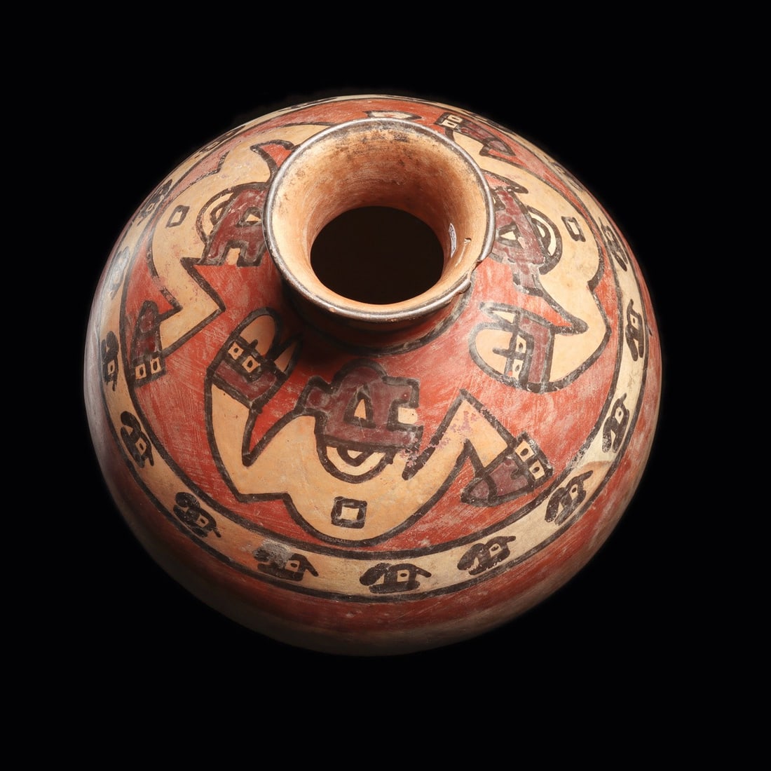 Ica Polychrome Storage Jar with Jaguar-Headed Mythical Figures (1 of 5)