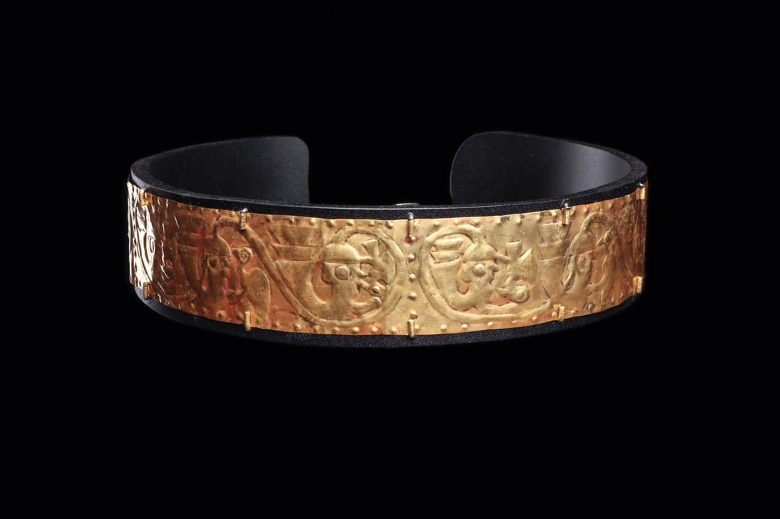 Chimu Sheet Gold Crown Band with Caballito de Totora Wave Riders (1 of 5)