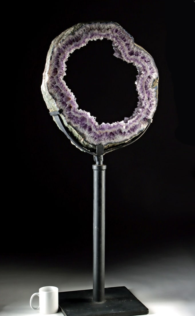 Brazilian Amethyst Geode Slice | Large Display Specimen (1 of 3)