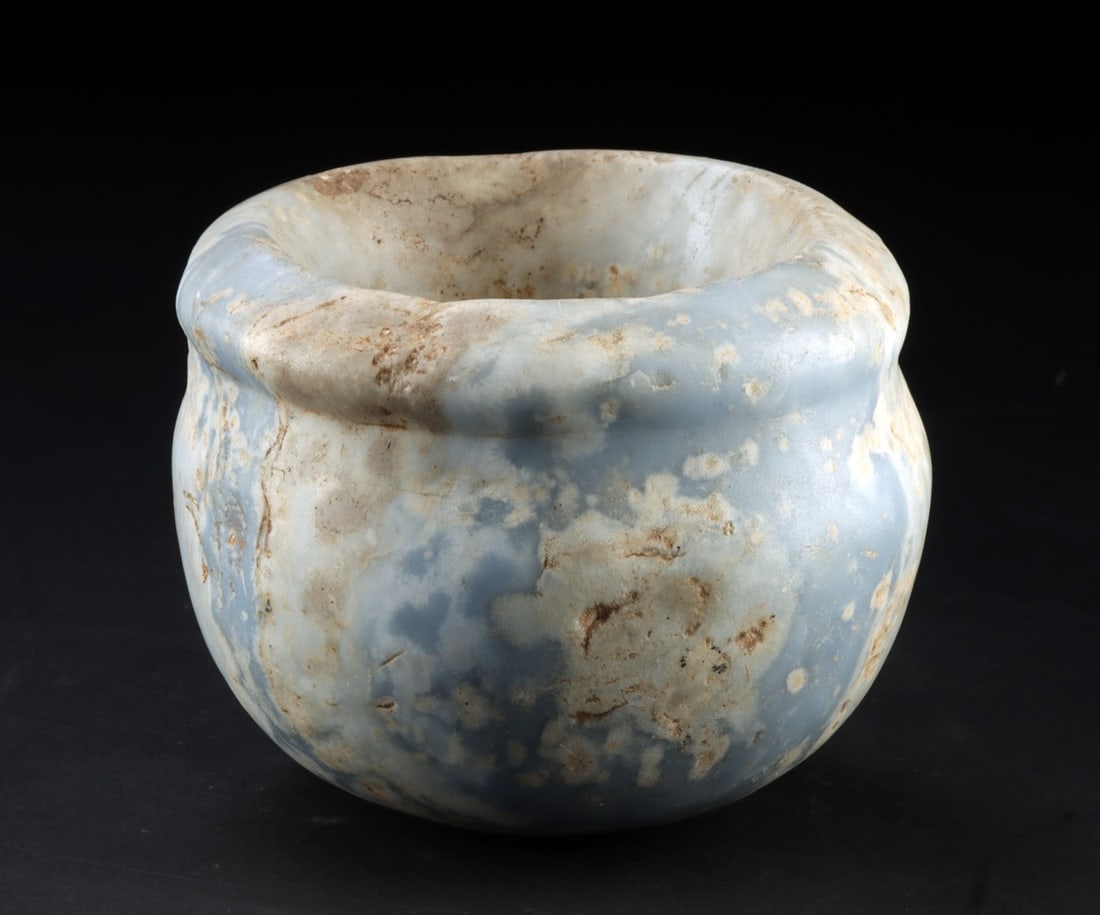 Ancient Chalcedony Bowl, Near East, Banded Stone (1 of 5)