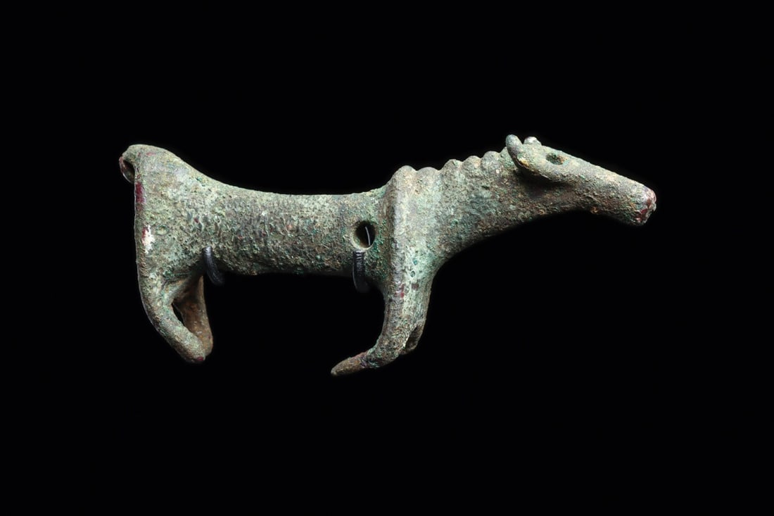 Ordos Miniature Galloping Horse Figure with Suspension Hole (1 of 4)