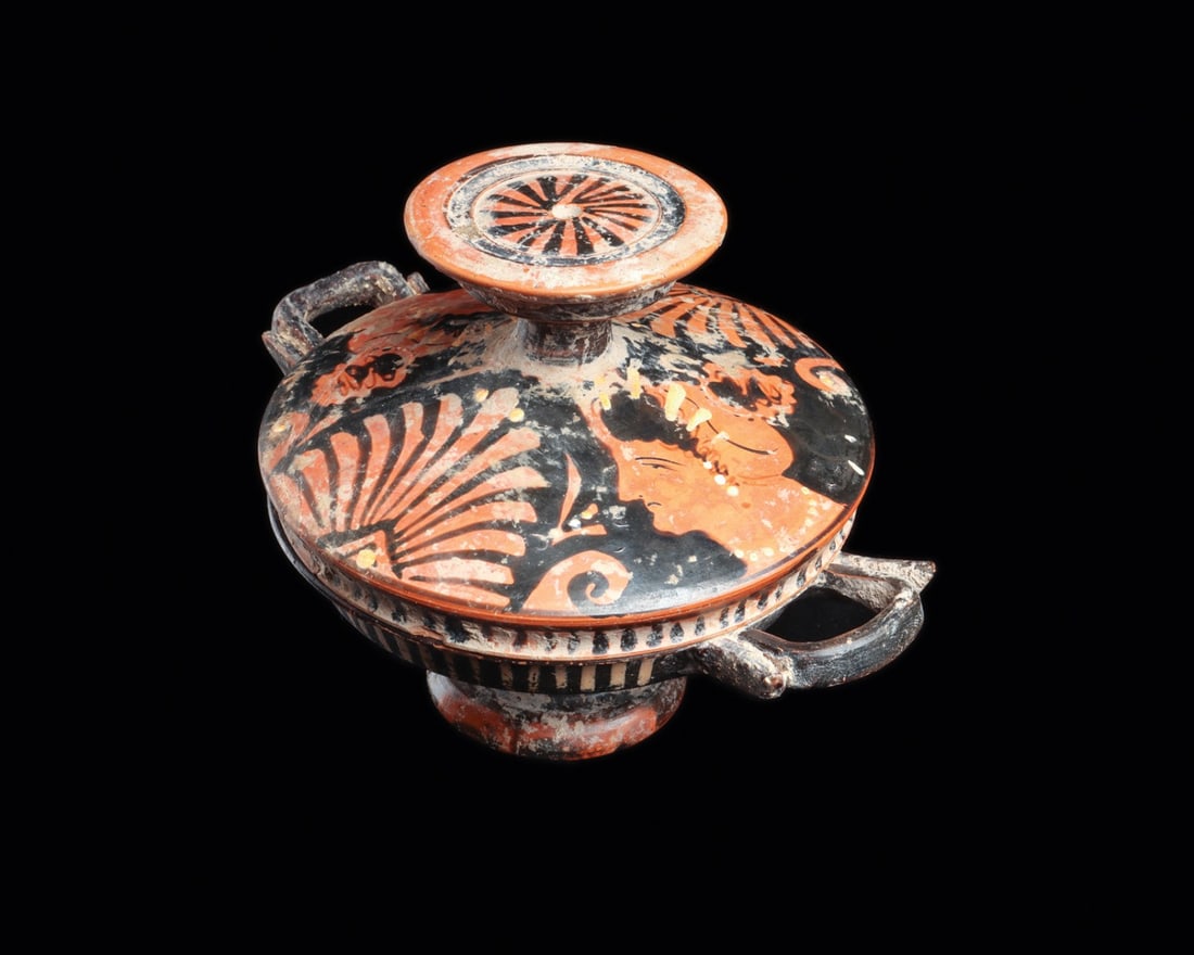Apulian Red-Figure Lekanis with Ladies of Fashion, 4th C. BCE (1 of 6)