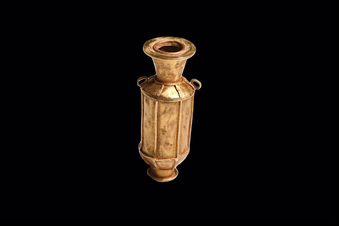 Hellenistic Miniature Gold Perfume Vessel, Alexandria, 1st C. BCE - 2nd C. CE (1 of 4)