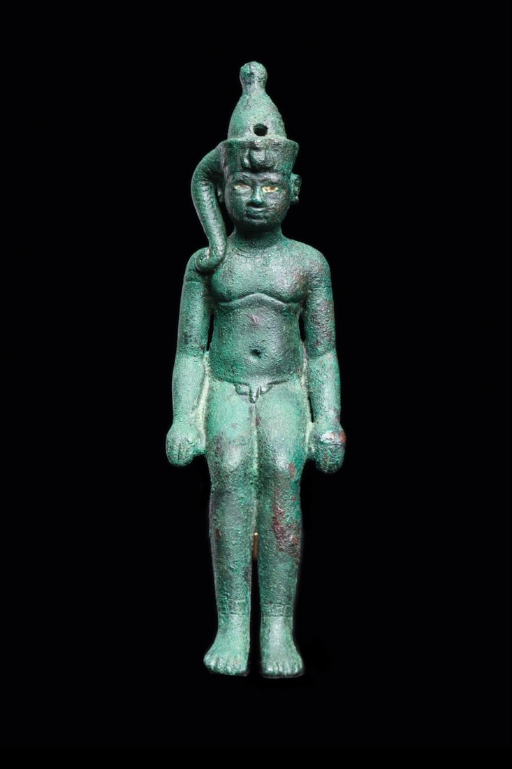 Egyptian Harpokrates Figure of Horus the Child, Late Period (1 of 5)