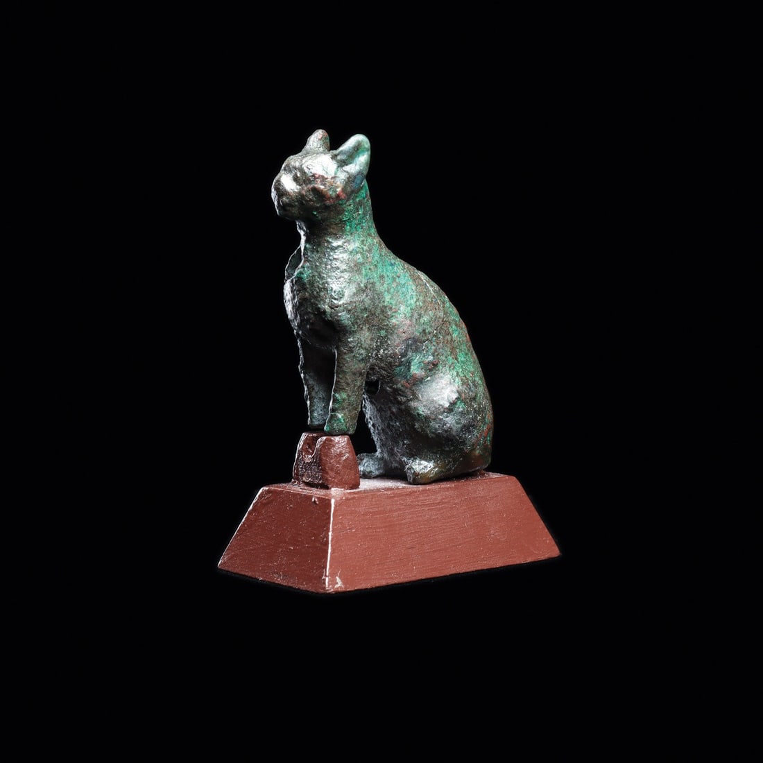 Egyptian Miniature Seated Cat of Bastet, Late Period (1 of 6)