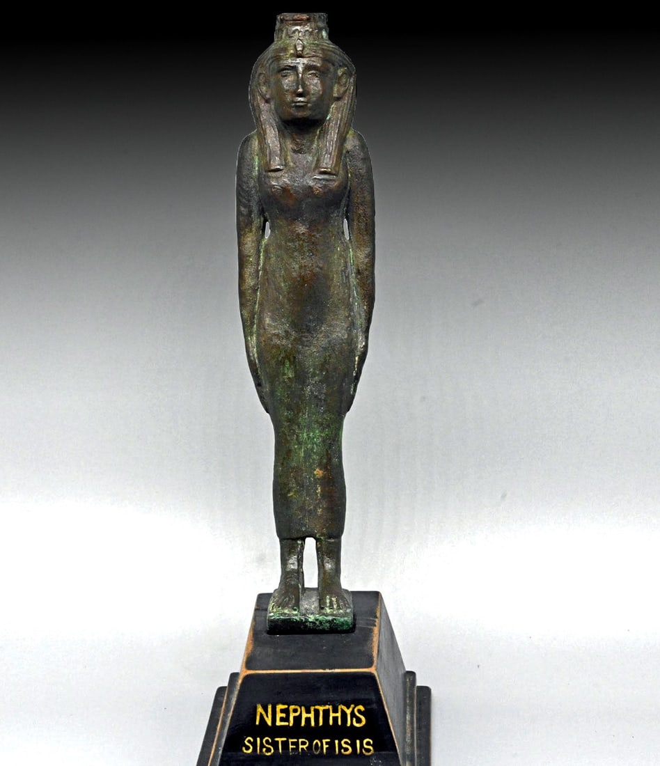 Egyptian Bronze Figure of Nephthys, ex-Christie’s (1 of 5)