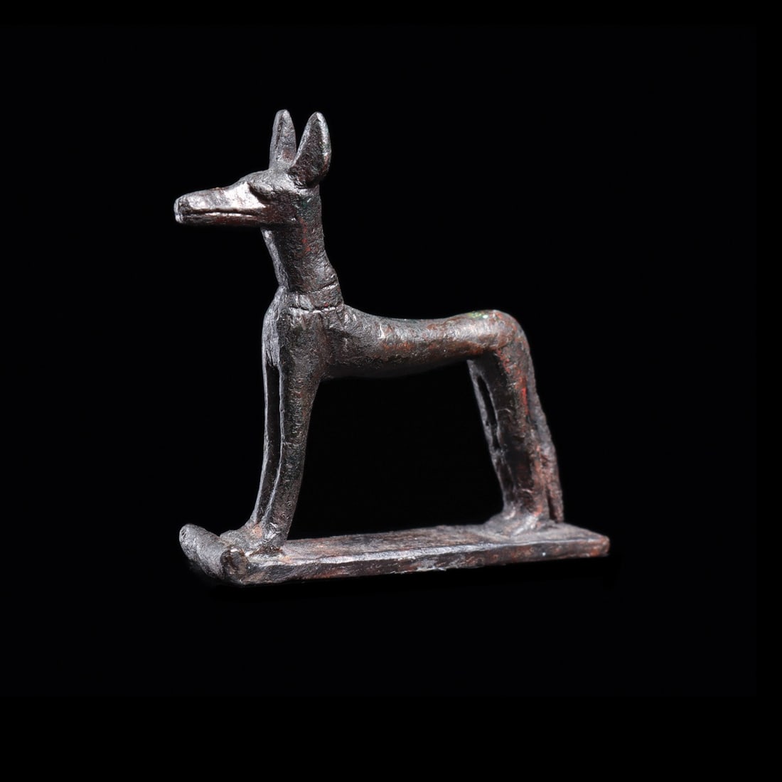 Egyptian Miniature Wepwawet Jackal on Sled, Late Period (1 of 4)