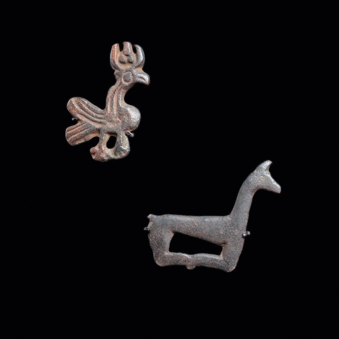 Viking Zoomorphic Appliques with Bird & Stag, Pair, 10th-14th C. (1 of 4)