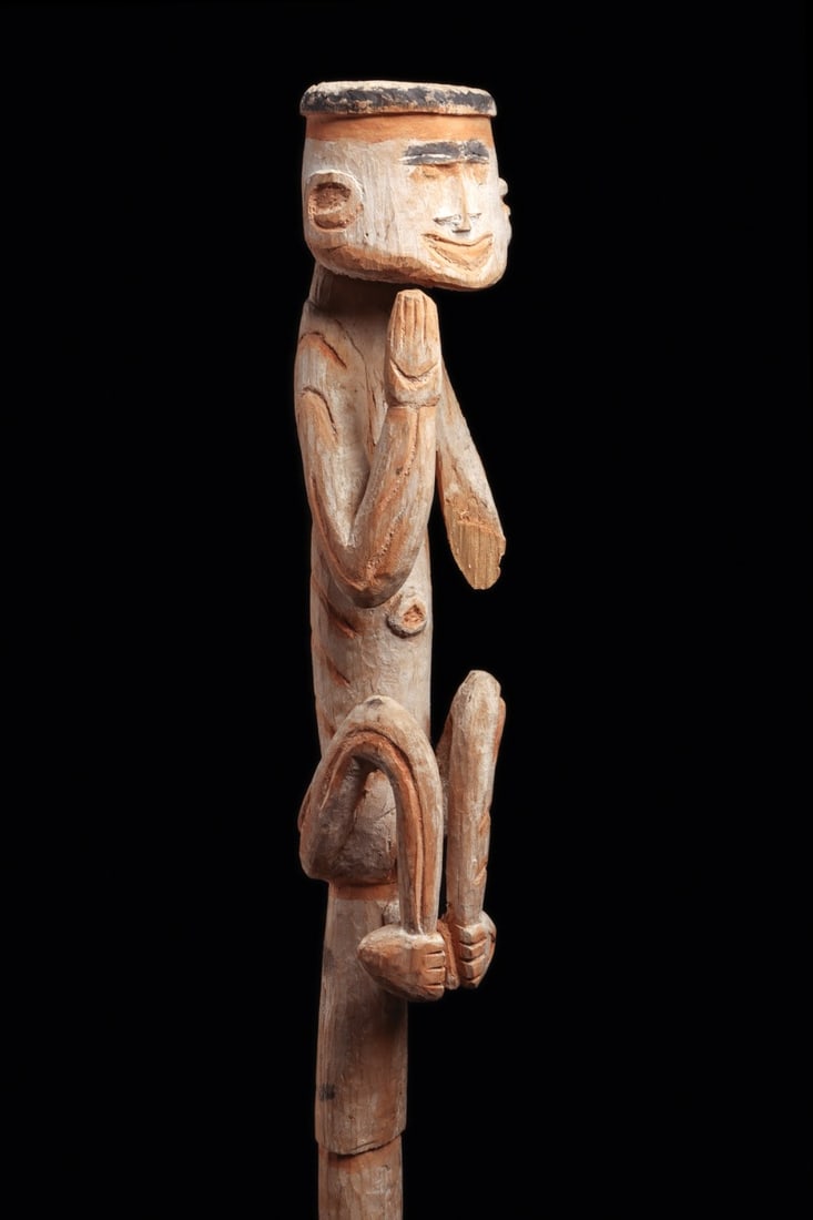 Sepik River Carved Wood Ancestor Figure Pole, Papua New Guinea (1 of 8)