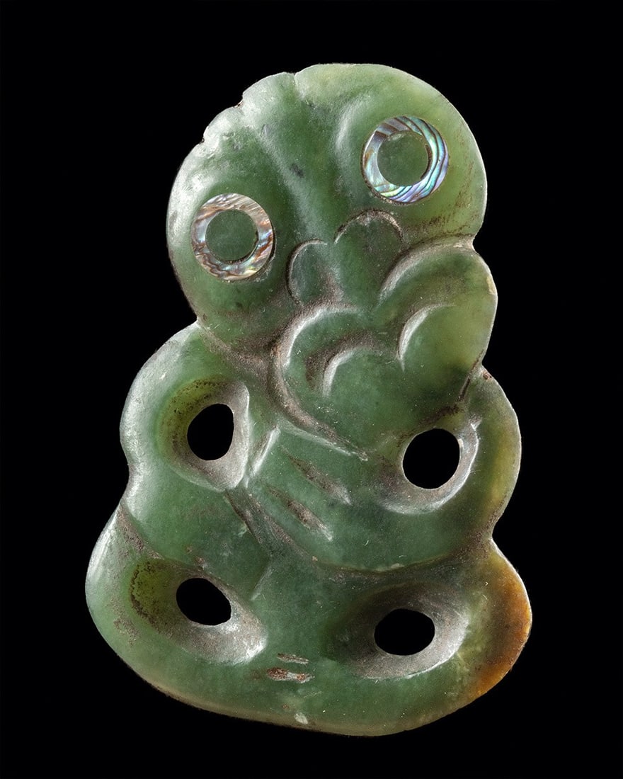 Maori Pounamu Hei-Tiki Pendant, New Zealand, pre-1920 (1 of 4)