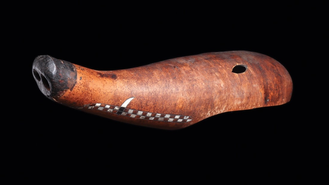 Kayan Dayak Hudoq Boar Mask, Borneo, Early 20th C.: Southeast Asia, Borneo, East Kalimantan, Kayan Dayak, ca. 1900–1940 CE. A dried gourd transformed into the long snouted head of a wild boar, its natural curve doing the sculptor's work. The tape