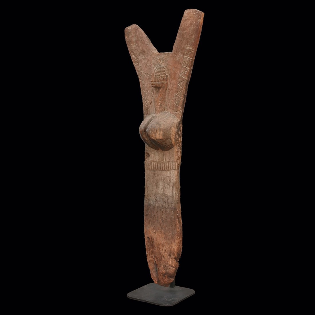 Published 19th C. Dogon Togu Na Support Post, Mali (92"H) (1 of 4)