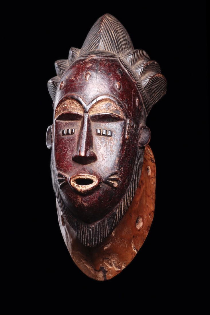 Baule Kpan Goli Mask with Multi-Lobed Coiffure, Ivory Coast, 20th C. (1 of 5)