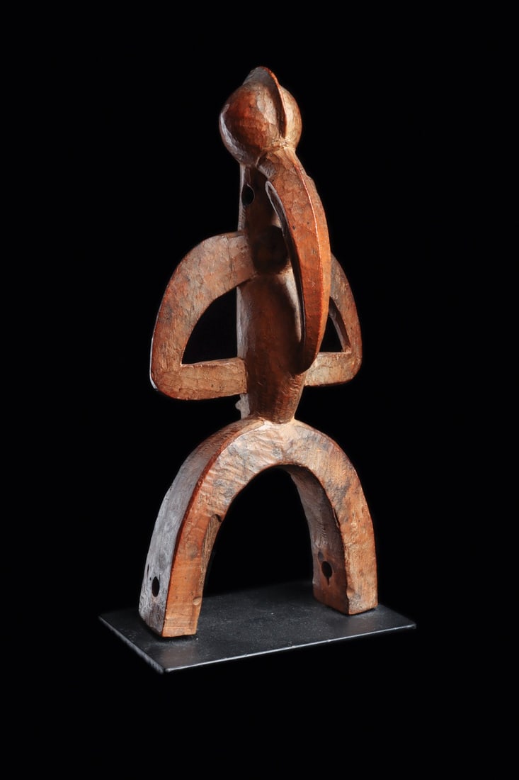 Senufo Hornbill Heddle Pulley, Ivory Coast, Carved Wood Weaving Implement (1 of 4)