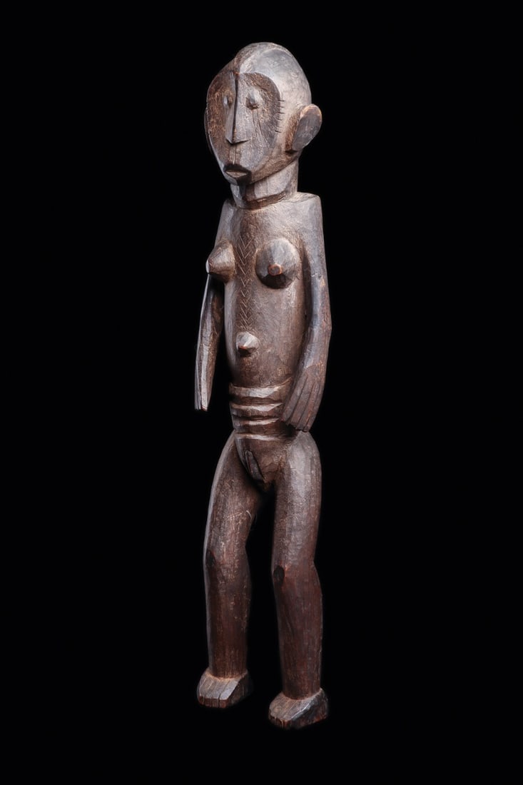 Mossi Carved Wood Female Ancestor Figure "Ninana", Burkina Faso (1 of 5)