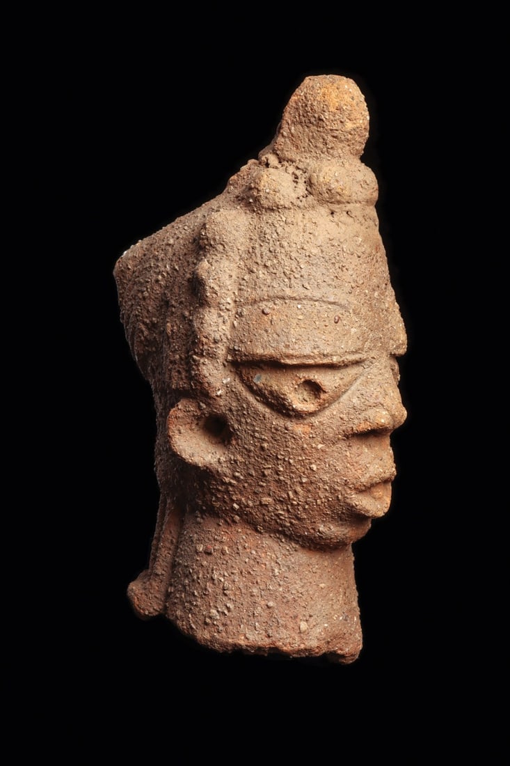 Nok Terracotta Head with Crested Coiffure, Nigeria (1 of 4)