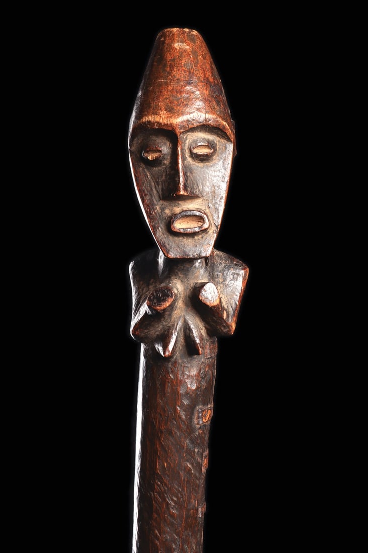 Mambila Tawon Side-Blown Trumpet with Female Figural Finial (1 of 4)