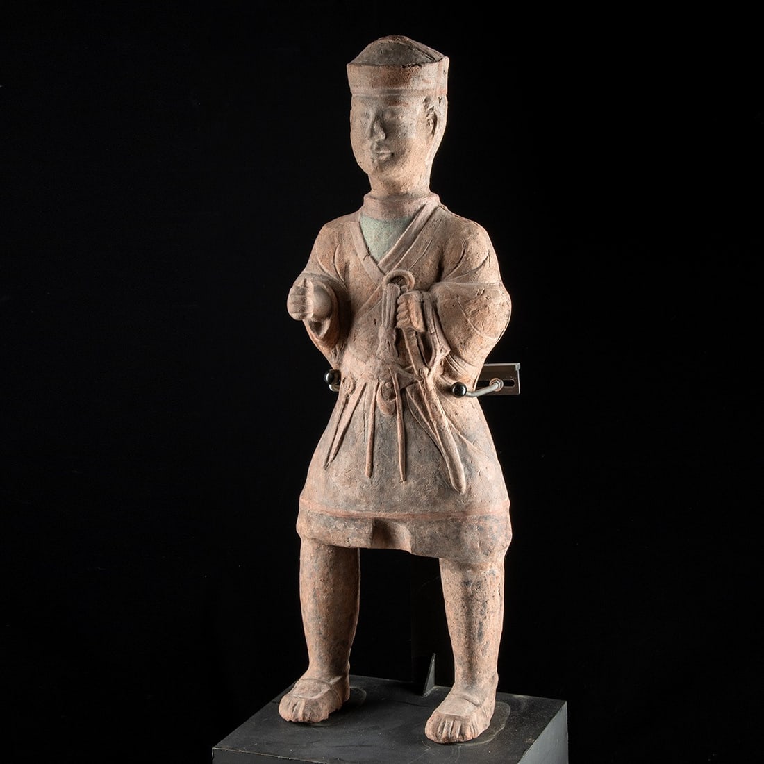 Han Dynasty Pottery Tomb Figure of a Laborer (TL'd) (1 of 4)
