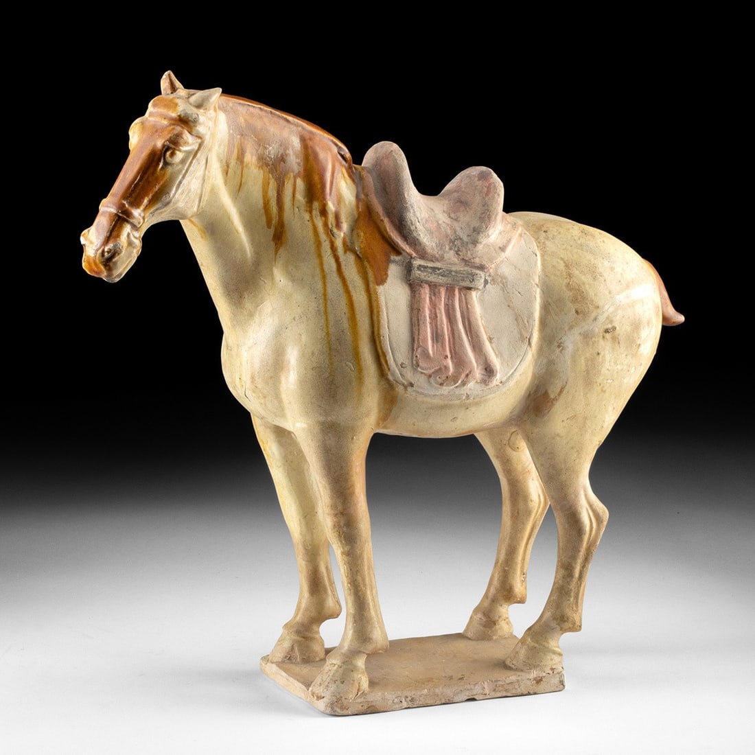 Tang Dynasty Sancai Glazed Horse, TL Tested (1 of 4)