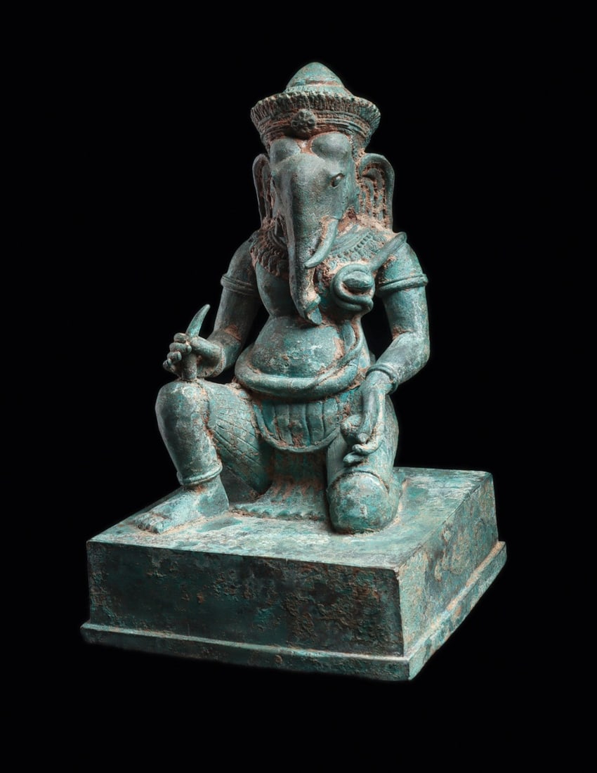 Khmer Ganesha Kneeling in Royal Pose, Angkor Period (1 of 6)