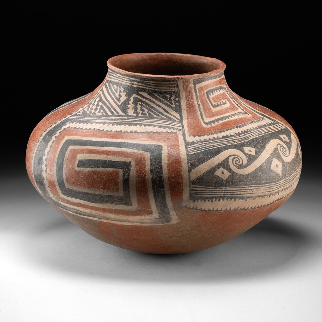 Salado Tonto Polychrome Olla w/ Scrolls & Interlocking Frets (1 of 4)