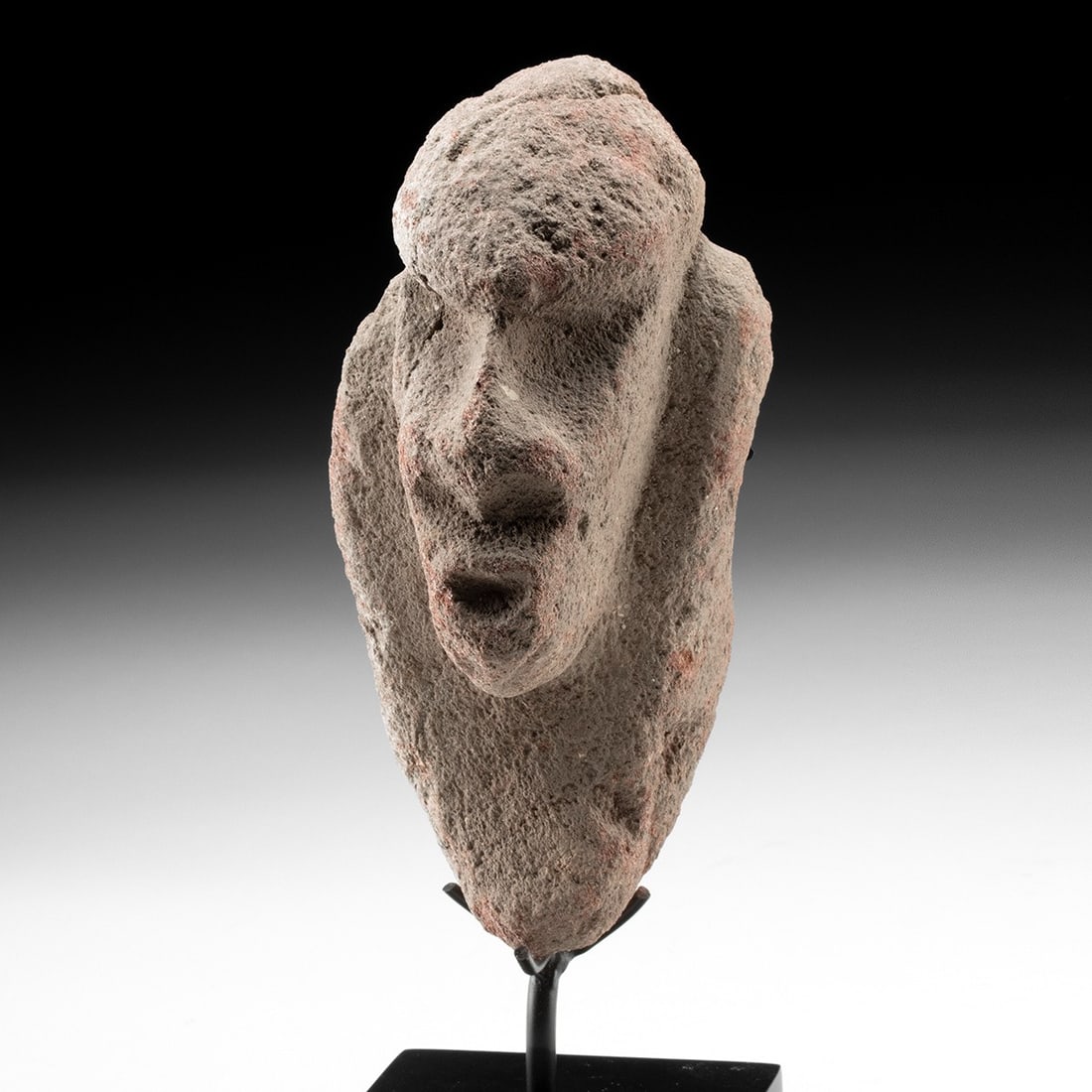 Veracruz Sandstone Head with Crest and Open Mouth (1 of 3)