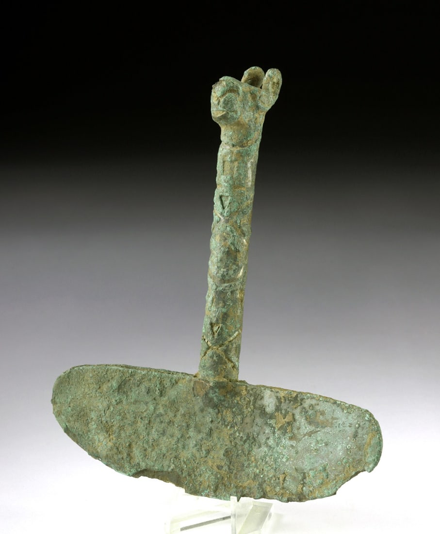 Chimu / Inca Copper Tumi | Camelid Head Finial (1 of 4)