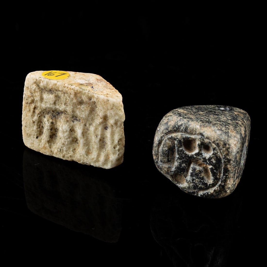 Ancient Near Eastern Stamp Seal Pair, Cilician Type & Quadruped Device (1 of 2)