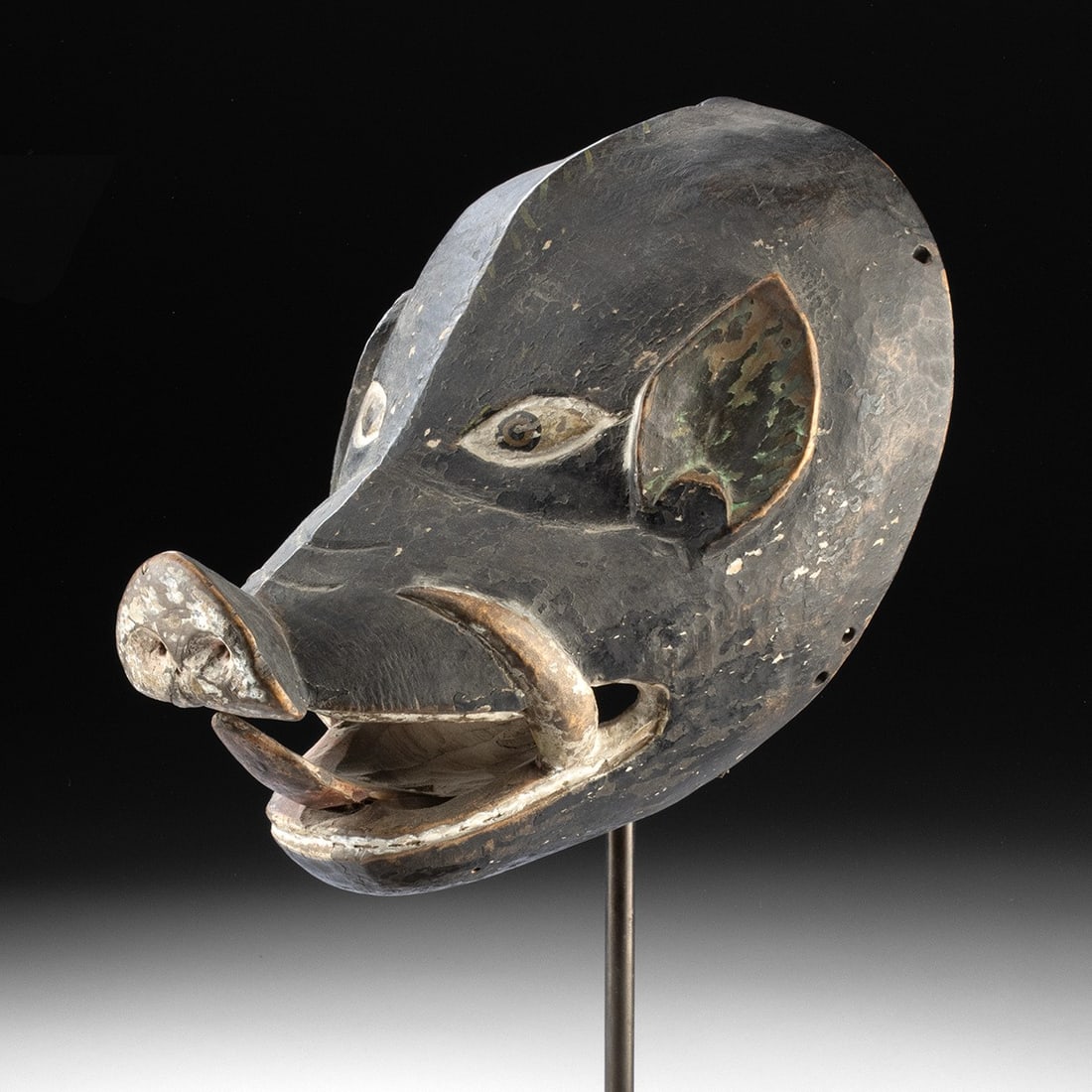 Nepalese Wood Polychrome Boar Mask (1 of 3)