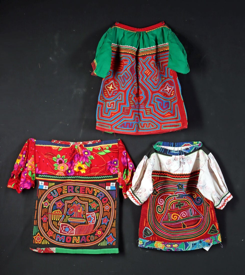 3 Guna (Kuna) Mola Blouses, Panama, San Blas Islands (1 of 2)