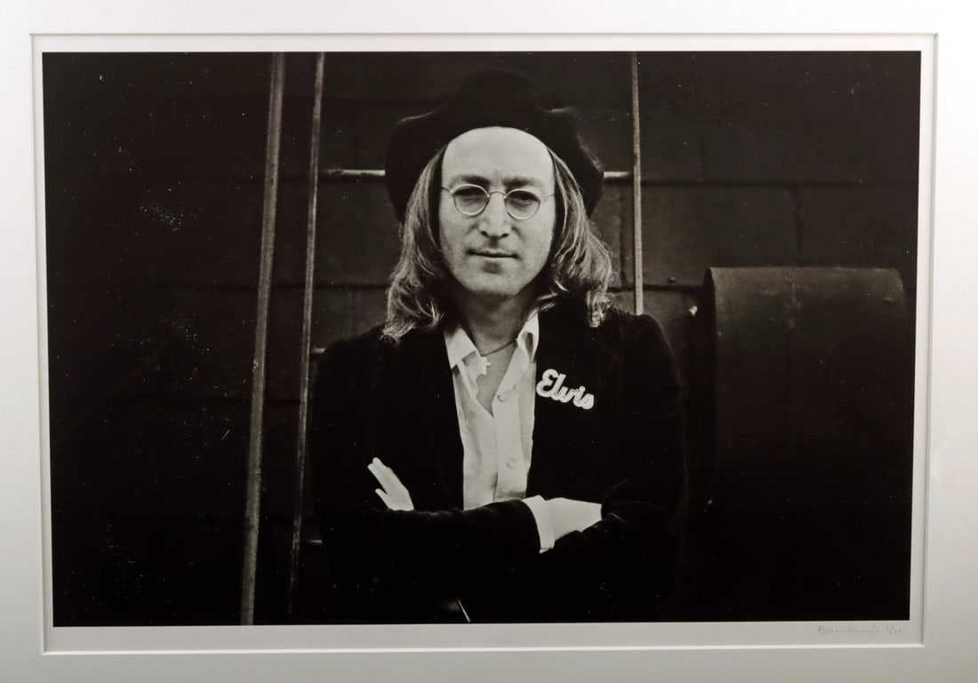 Brian Hamill, 'Arms Folded' John Lennon, The Dakota, NYC, 1975: Brian Hamill (American, XX-XXI), ca. 1973–1975 CE. Arms FoldedJohn Lennon, The Dakota Rooftop, New York. Pigment print, February 1975. Edition 9 of 25. Signed and numbered in pencil at lower rig