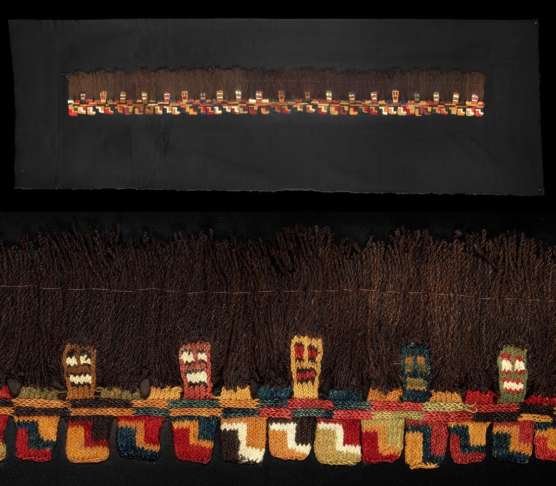 Impressive Proto Nazca Textile Fringe w/ Munecas (1 of 3)
