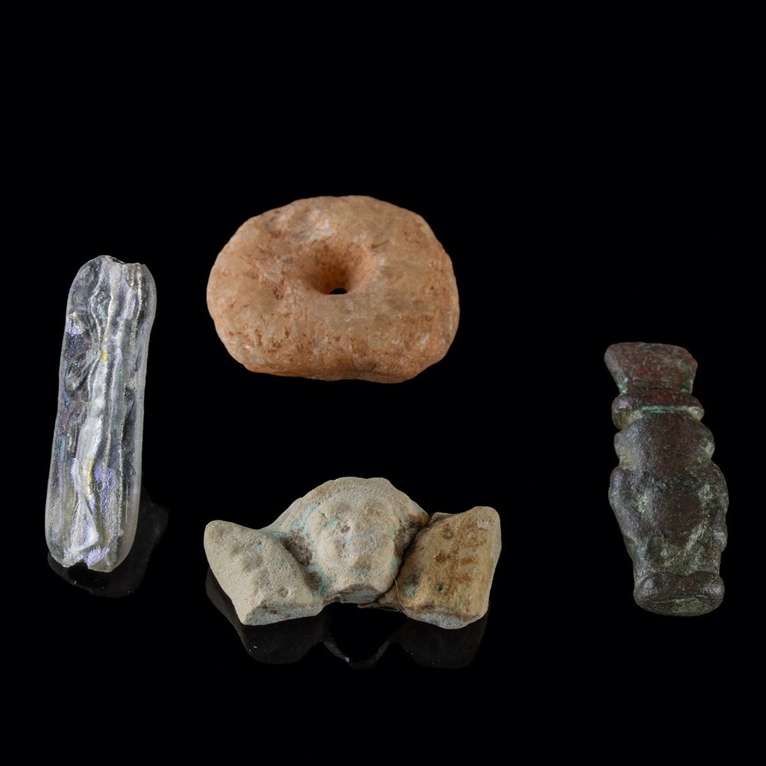 Four Caspian, Egyptian, & Roman Amulets (1 of 3)