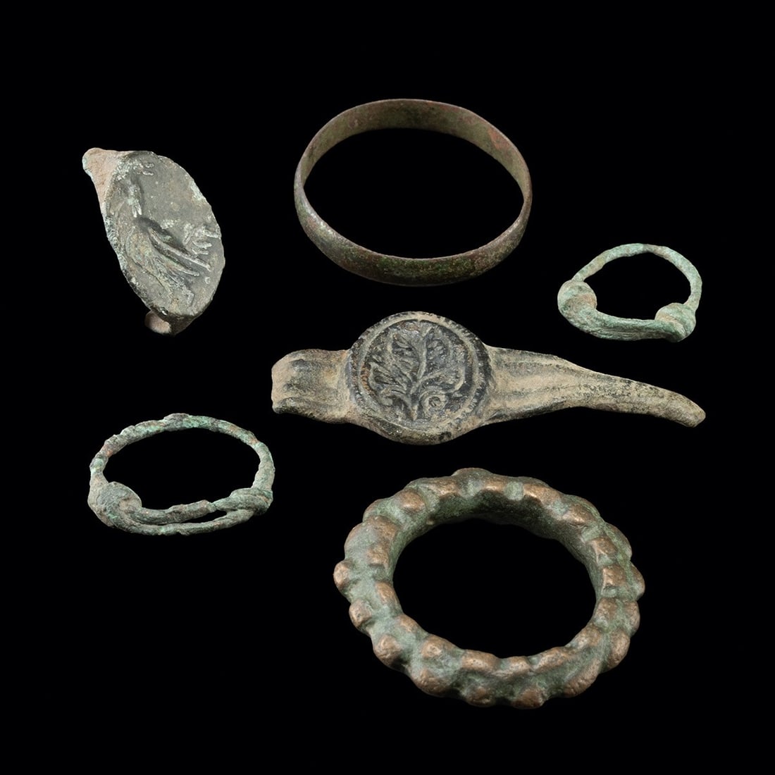 Six Celtic, Roman & Medieval Copper Alloy Rings & Fragments (1 of 2)