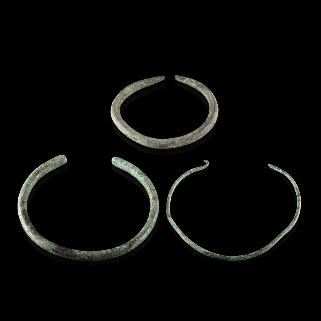 Three Luristan Copper & Bronze Bangles or Torques (1 of 2)